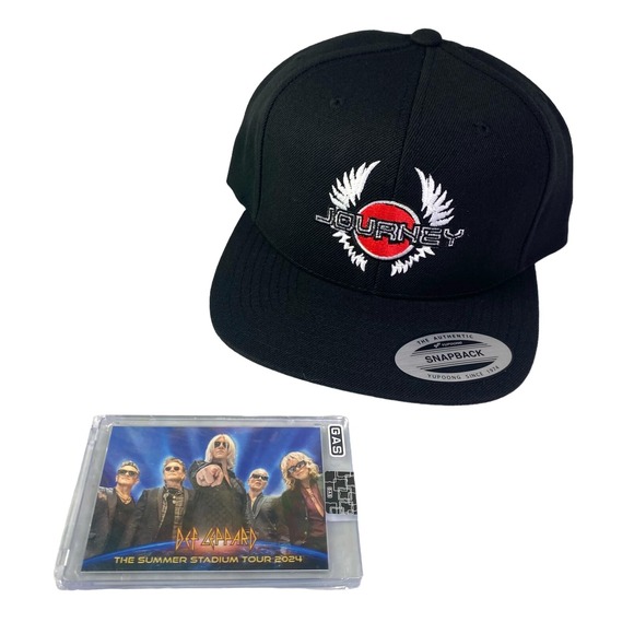 Def Leppard Other - Def Leppard/Journey Tour Memorabilia‎ VIP Pack 2024 Card Cap Lot of 2 NEW